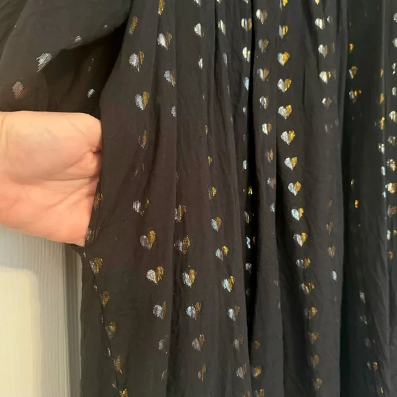 Never A Wallflower Black Heart of Gold High Neck Dress XXL - Picture 6 of 13